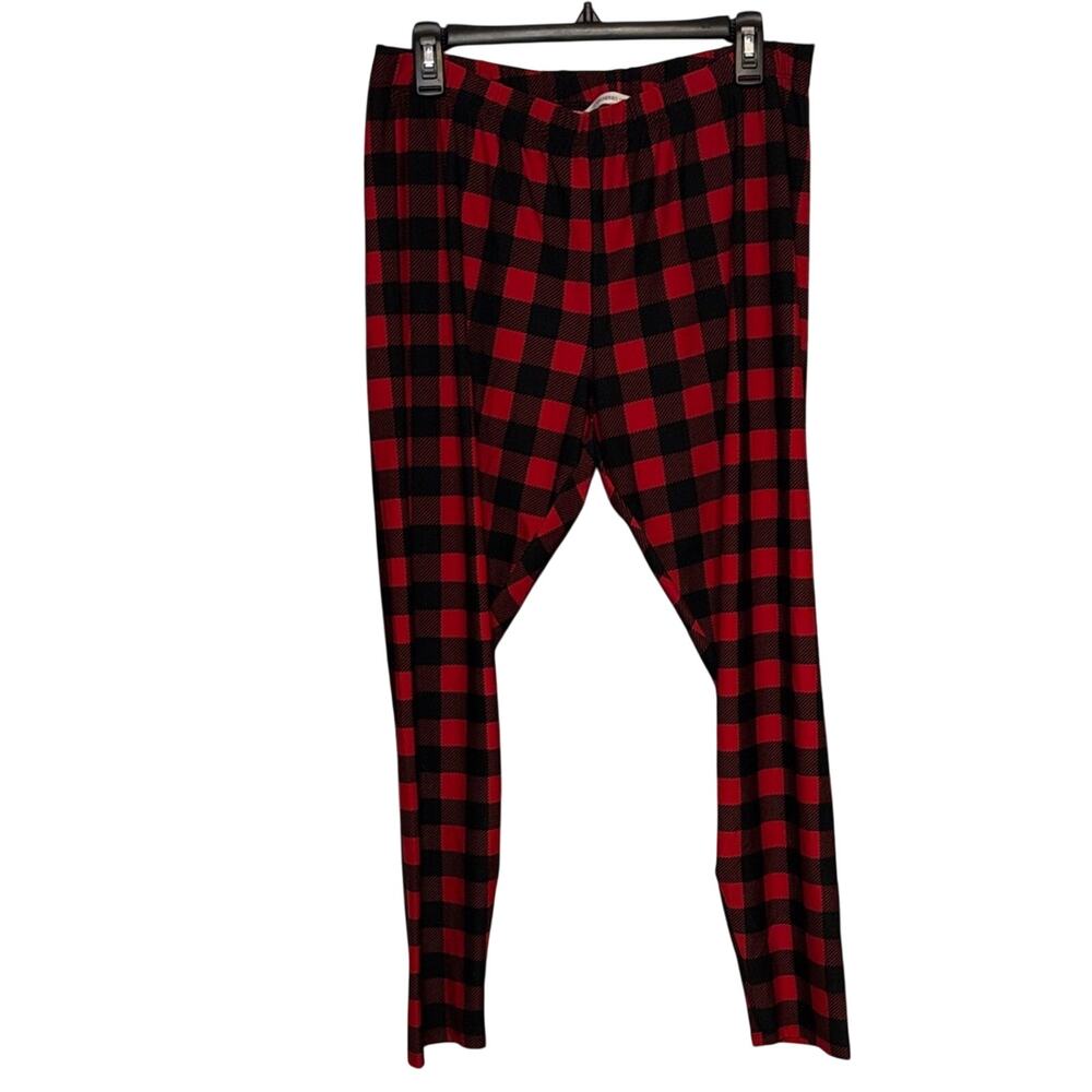 Buffalo Plaid Lounge Pants XL Red Black Cozy Pajama Sleep Holiday